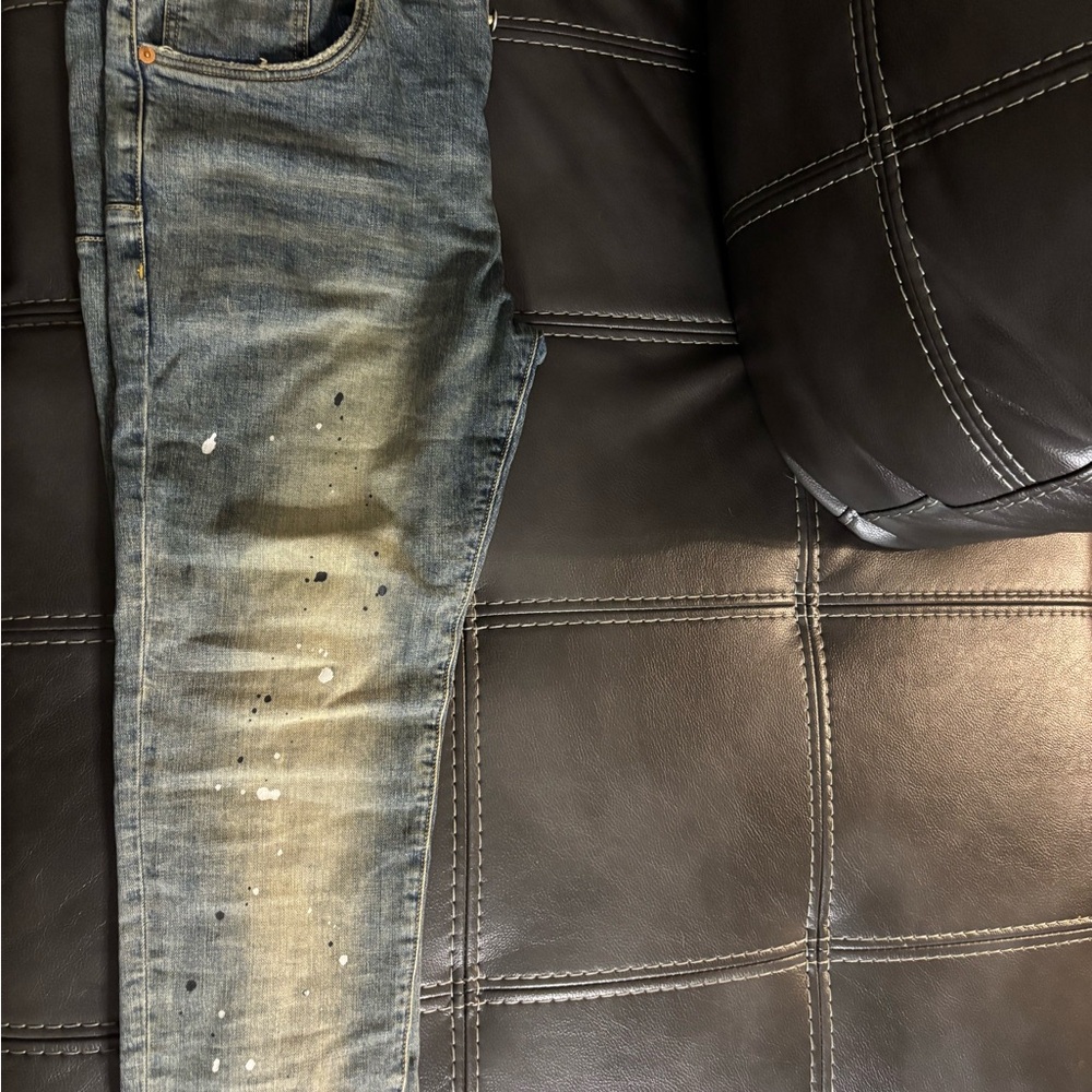 Slim Fit Blue Distressed Jeans